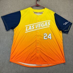 Las Vegas Aviators Baseball Jersey Adult XL Button SGA Promo Gold Ombre #24